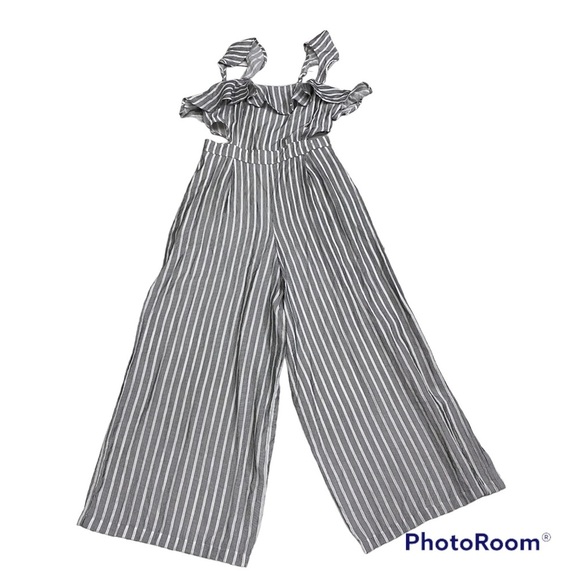 - A. Calin By Flying Tomato woman jumpsuit striped black and white size S - Picture 1 of 11